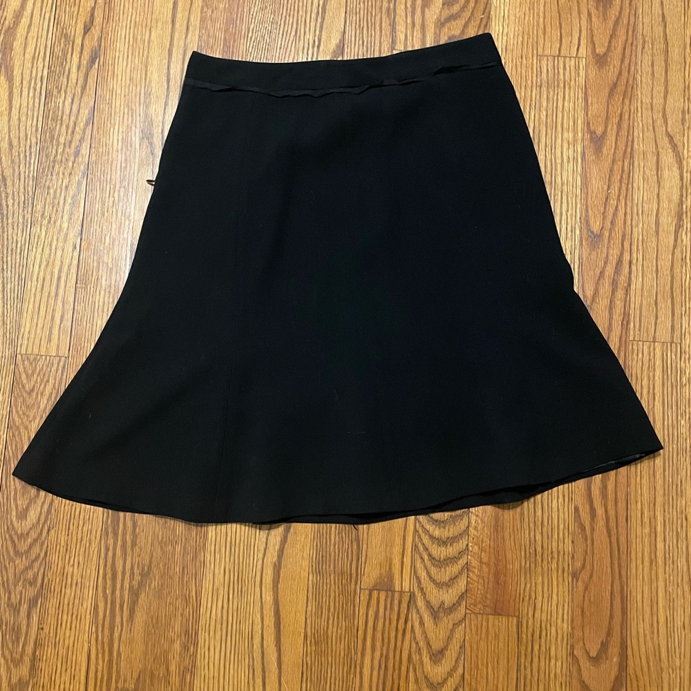 White House Black Market Classic Black A-Line Skirt